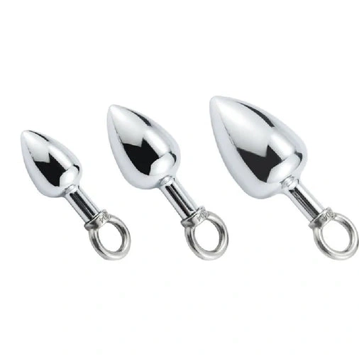 Anal Set with 4663 Steel Cock Hook Ring Stainless DiscreetChoice 0802